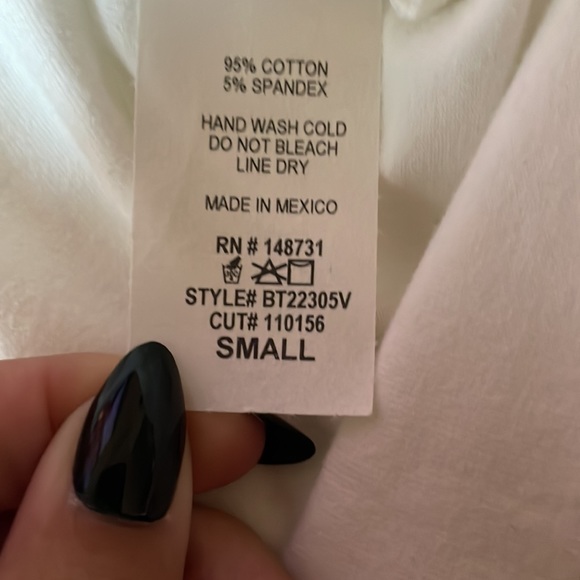 Charlize Cotton White Cropped Tee - Picture 5 of 5